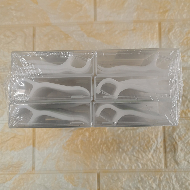 The new plastic dental floss stick, dental floss and toothpick combination set of Xinwang brand, toothbrush base with sealing clip, export quality pic 3