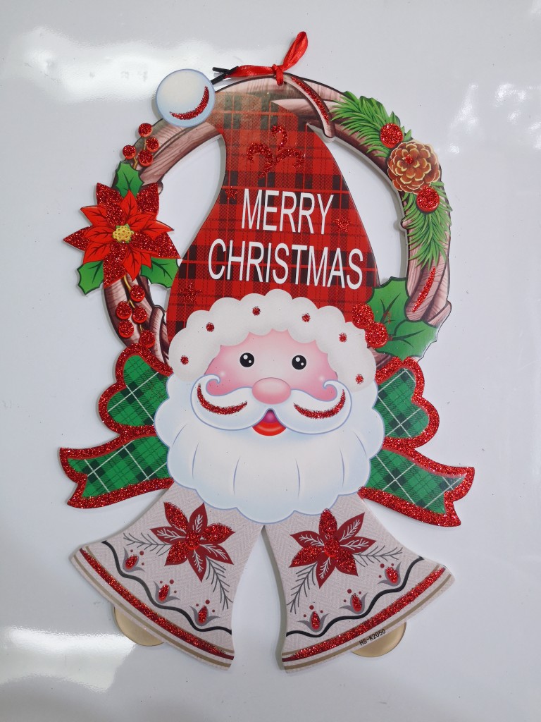 圣诞节闪亮圣诞老人雪人室内室外悬挂工艺品白底实物图