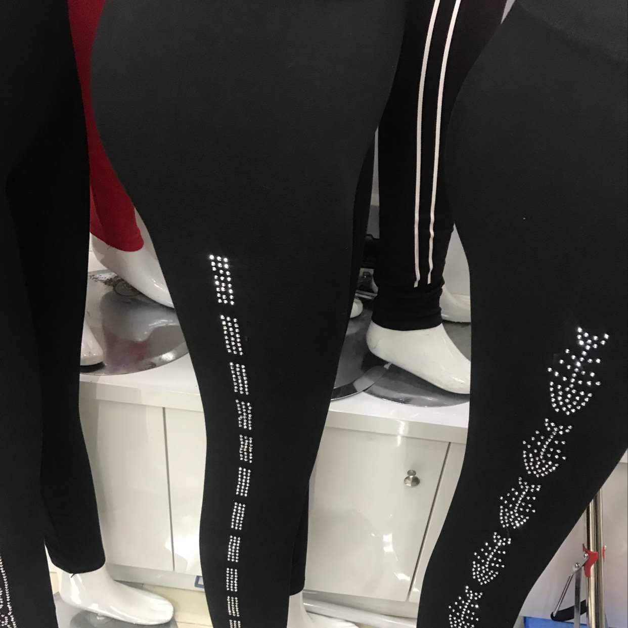 Modal cotton rhinestone pants