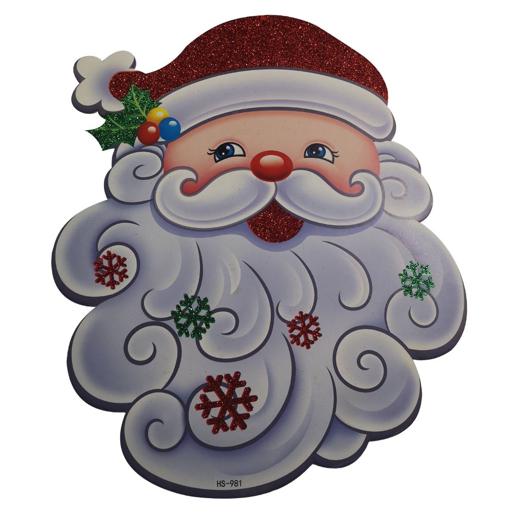 圣诞节装饰品贴画立体双面画 圣诞鹿拉车老人雪人产品图