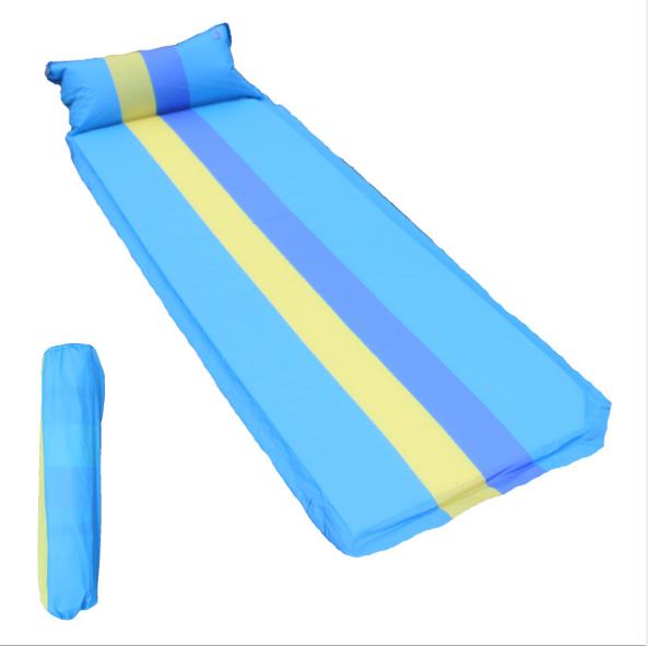 Single-person automatic inflating pad, flat self-flushing pad, thickened moisture-proof outdoor camping tent sleeping pad manufacturer pic 2