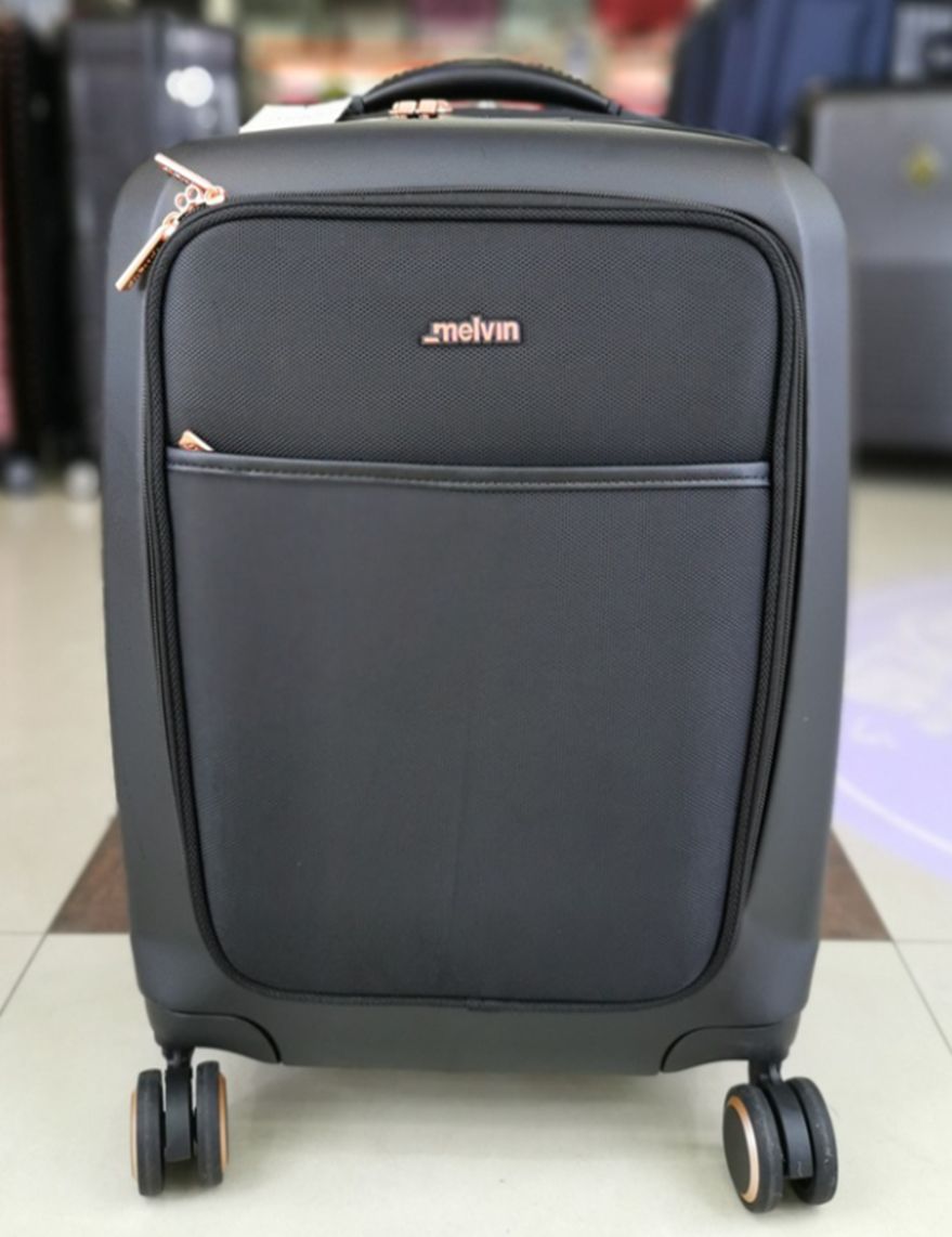 The H282 Yiwu Quality Goods soft and hard combined carry-on suitcase has a fashionable appearance and design, making it suitable for business trips and short trips