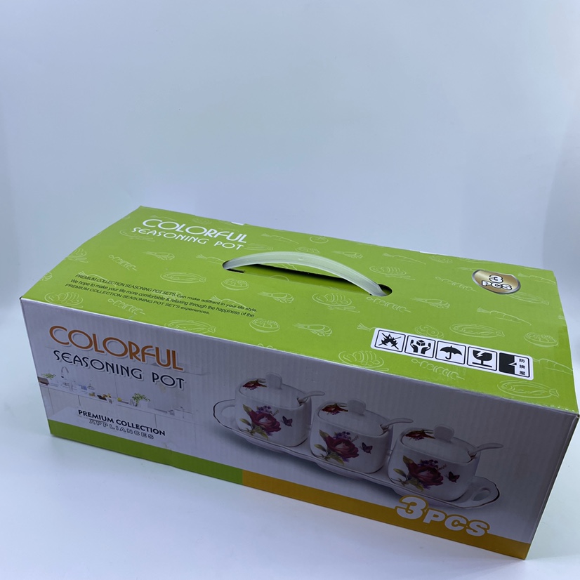Q037-SY colored glaze seasoning jars, 16tao per box details Picture