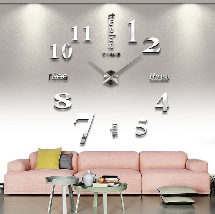 Yiwu good goods creative wall clock living room bedroom decoration acrylic three-dimensional 3D art clock