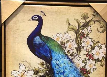 وقد رسمت شخصيات مرموقة لوحات رسومات عصرية من طراز الطاووس فلاكو 8x80CM Specification image