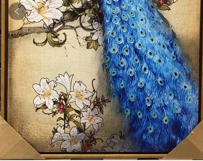 وقد رسمت شخصيات مرموقة لوحات رسومات عصرية من طراز الطاووس فلاكو 8x80CM details Picture