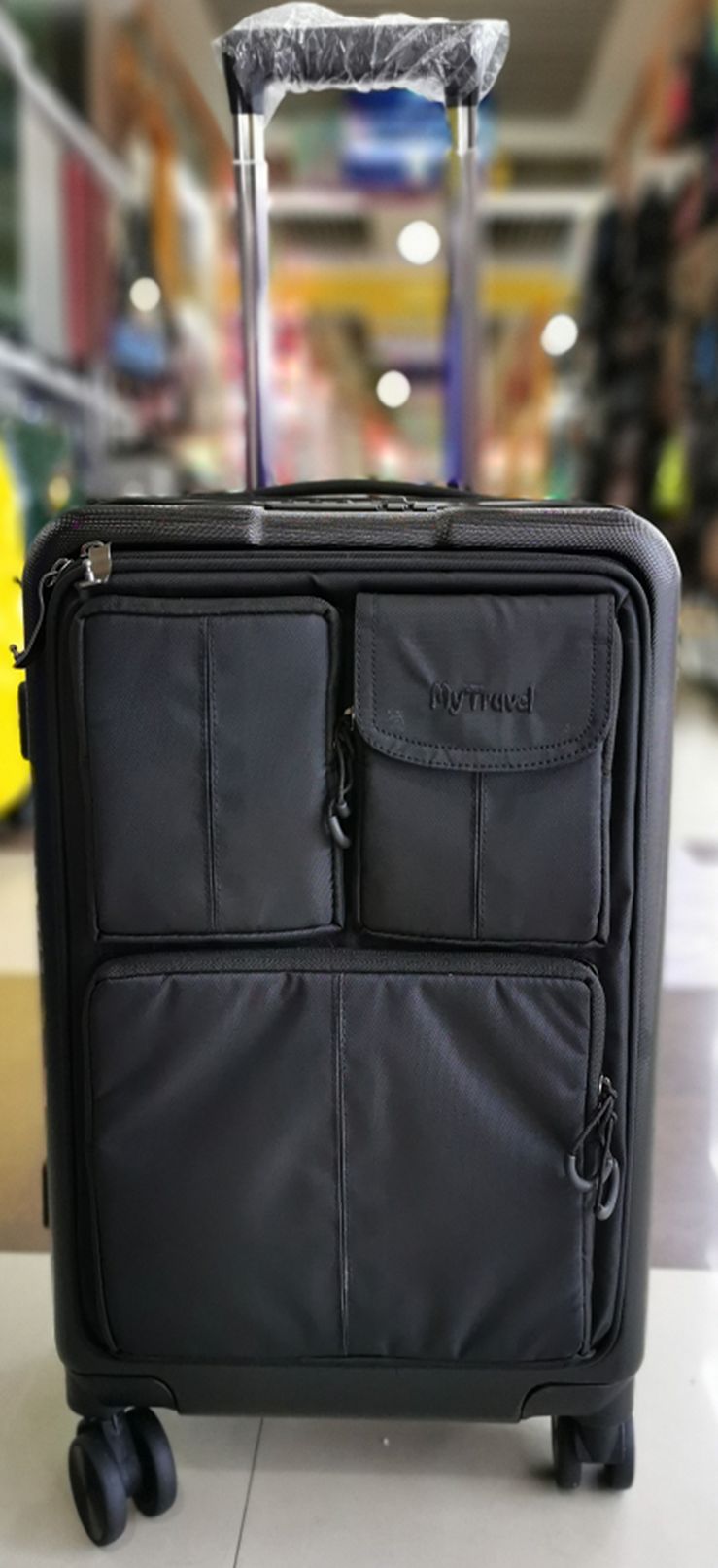 Yiwu Good goods 20-inch carry-on suitcase, computer bag, business case, aluminum alloy handle, TSA customs double lock, silent swivel wheel travel case details Picture