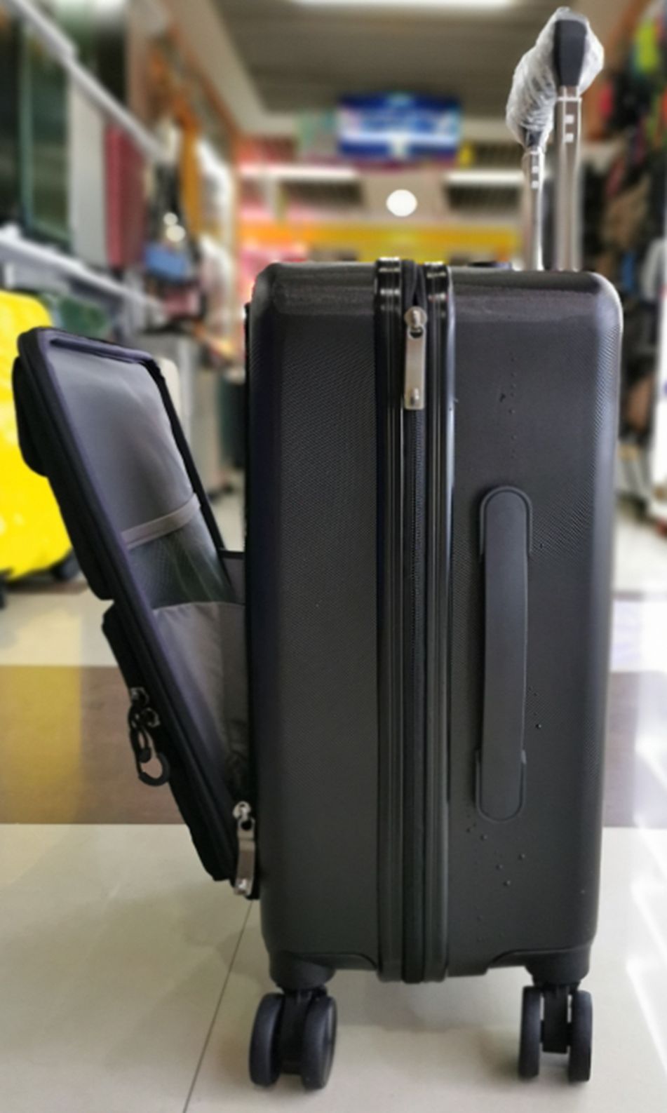 Yiwu Good goods 20-inch carry-on suitcase, computer bag, business case, aluminum alloy handle, TSA customs double lock, silent swivel wheel travel case Specification image