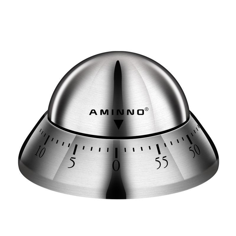 艾美诺 倒计时小工具定时器提醒器不锈钢厨房机械计时器厂家代发