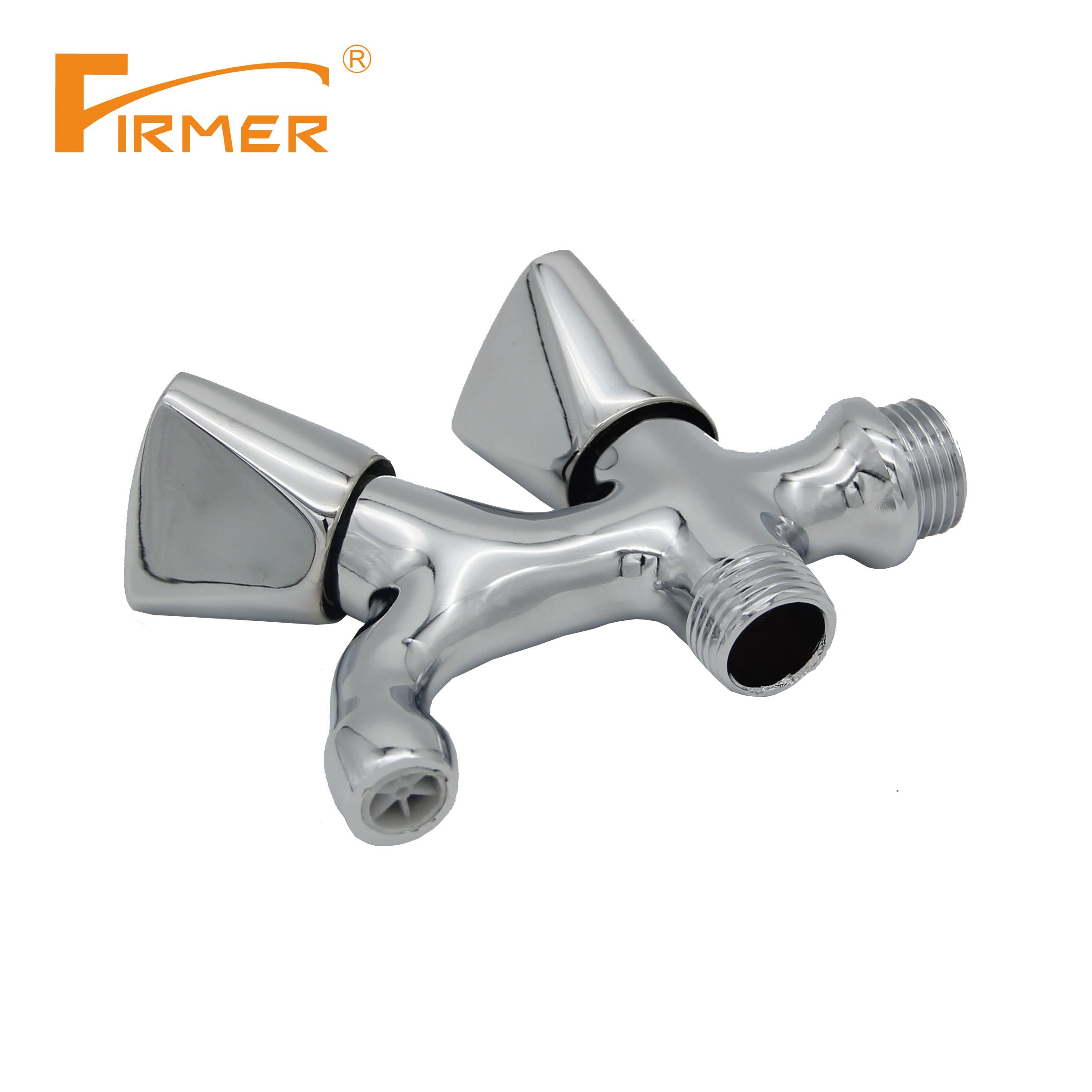Yiwu Quality Goods Firmer Yln1005 Two-Hand Wheel Faucet, Household Multi-Functional 1-Inch 2-Inch Faucet Special Three-Way Double-Head Dual-Purpose details Picture
