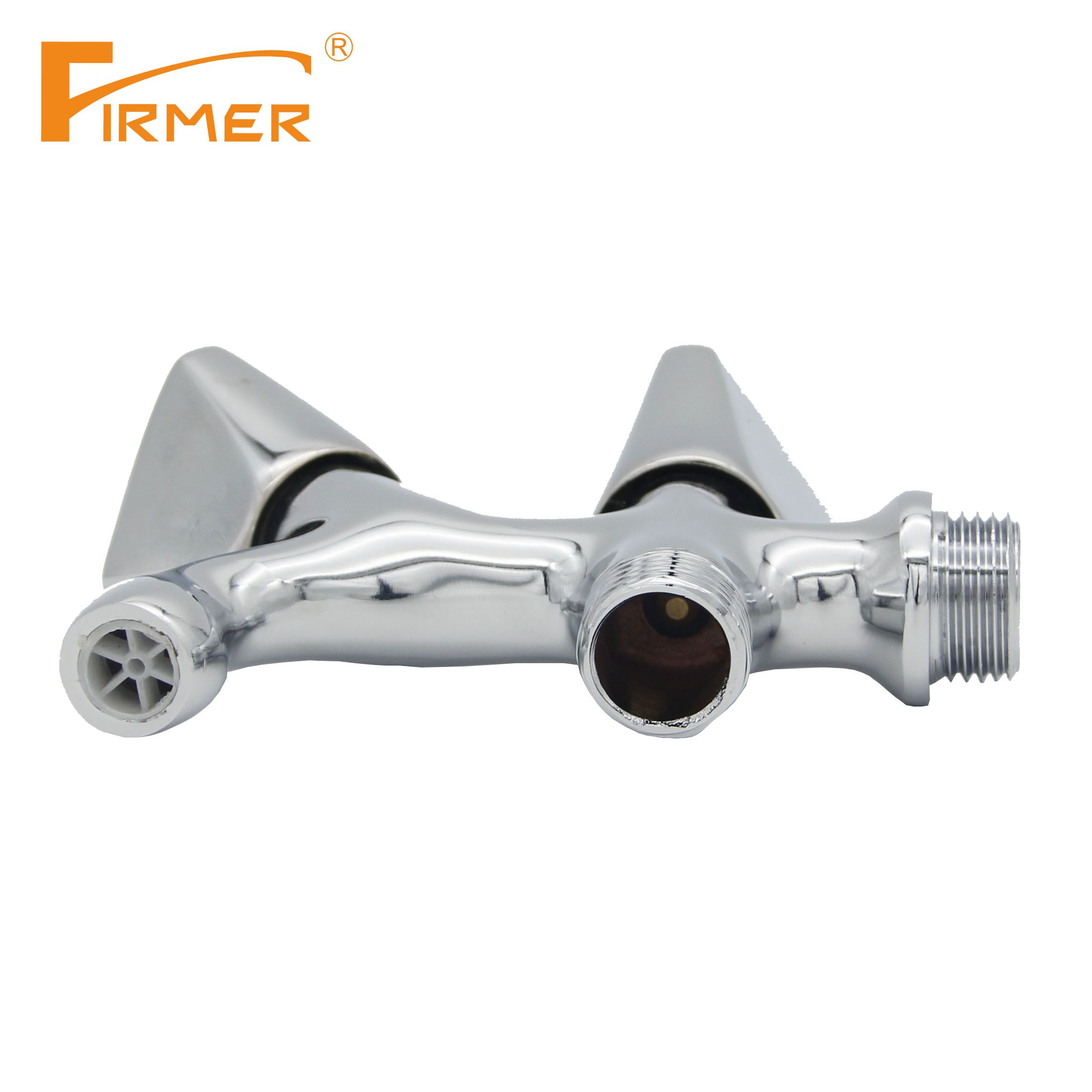 Yiwu Quality Goods Firmer Yln1005 Two-Hand Wheel Faucet, Household Multi-Functional 1-Inch 2-Inch Faucet Special Three-Way Double-Head Dual-Purpose Item Picture