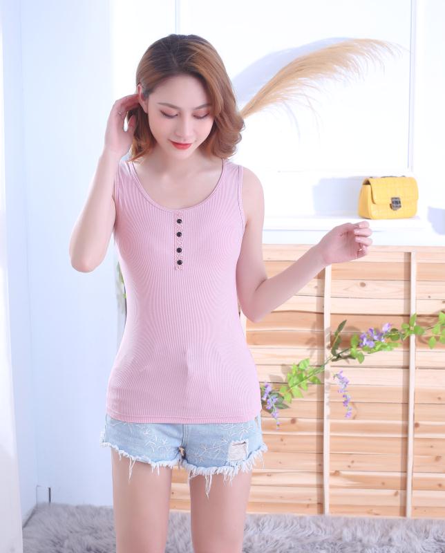 Women's vest with thin and simple wear wide shoulder and back thumbnail
