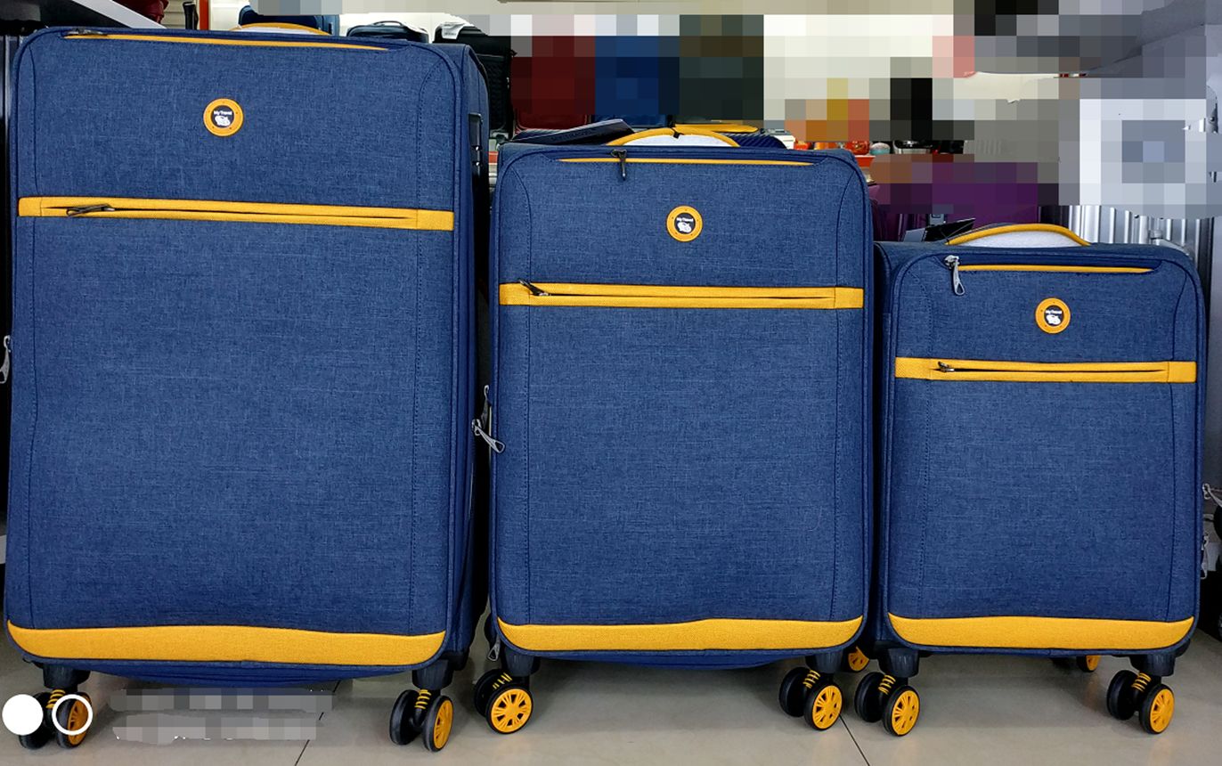 B336A, three-piece trolley case set 20-24-28, pressure-reducing silent swivel wheels, small built-in computer bag, 4-color travel case