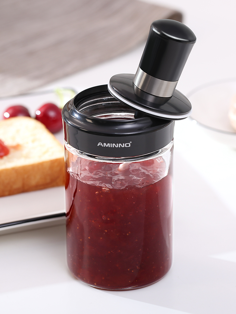 艾美诺玻璃调味盒带勺调料瓶密封固液调味瓶番茄酱瓶调料盒调味罐详情图2