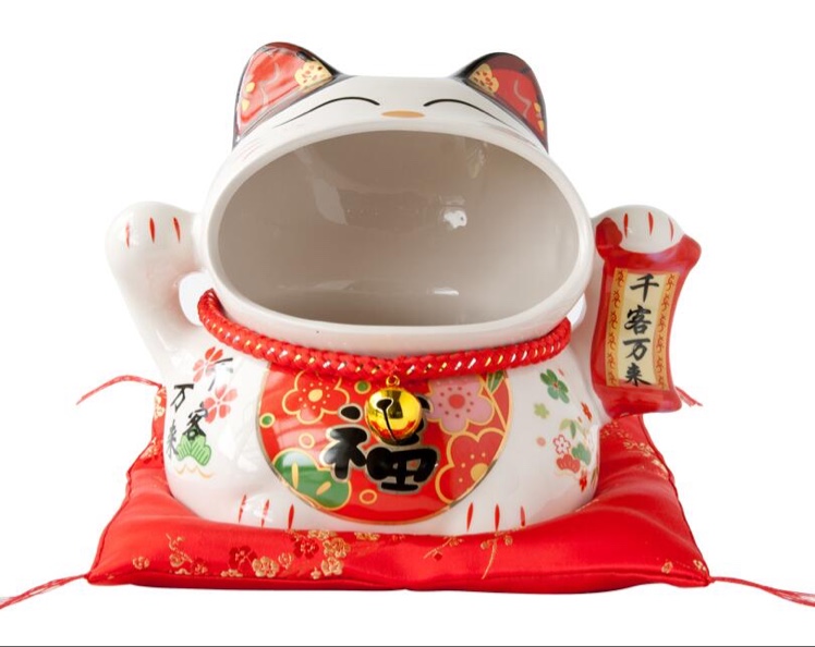 Big mouth Wiggle cat candy jar Storage jar can hold candy change creative gifts
