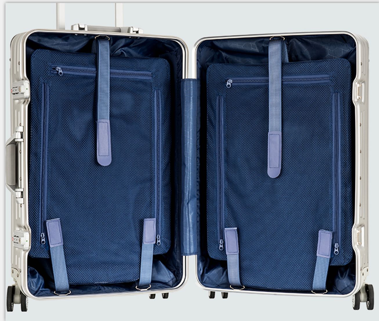 L01 carry-on suitcase, 20-inch aluminum-magnesium alloy, with a silent universal wheel and detachable wheels details Picture