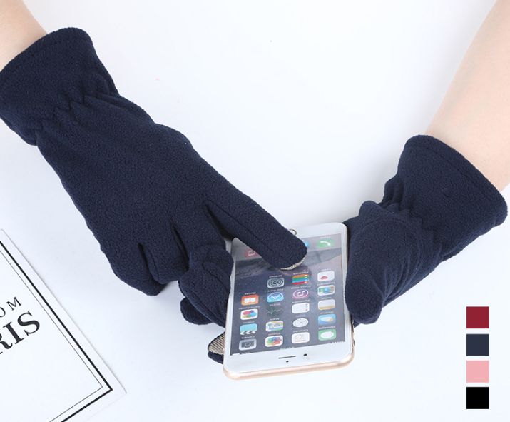 Yiwu Selection shake fleece touch-screen gloves men and women elastic outdoor riding fleece gloves autumn and winter warm and windproof anti-cold fingertip gloves thumbnail