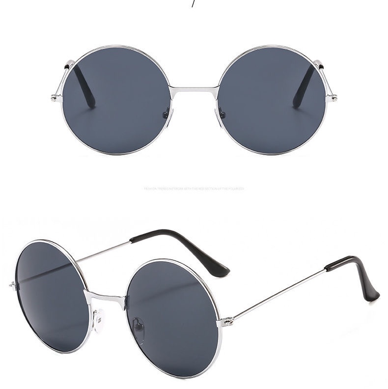 Huang Xiaoming is the same style crown prince mirror Chinese groomsman group sunglasses male kiss prop take photos hip hop retro round frame glasses Specification drawing