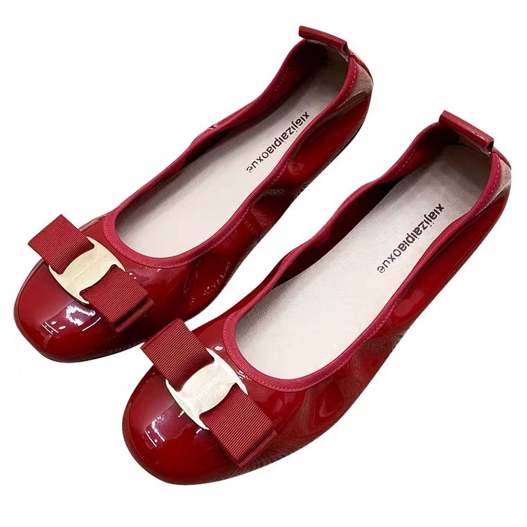 蛋卷鞋软底大码女鞋孕妇妈妈鞋春秋款舒适平底单鞋皮鞋细节图