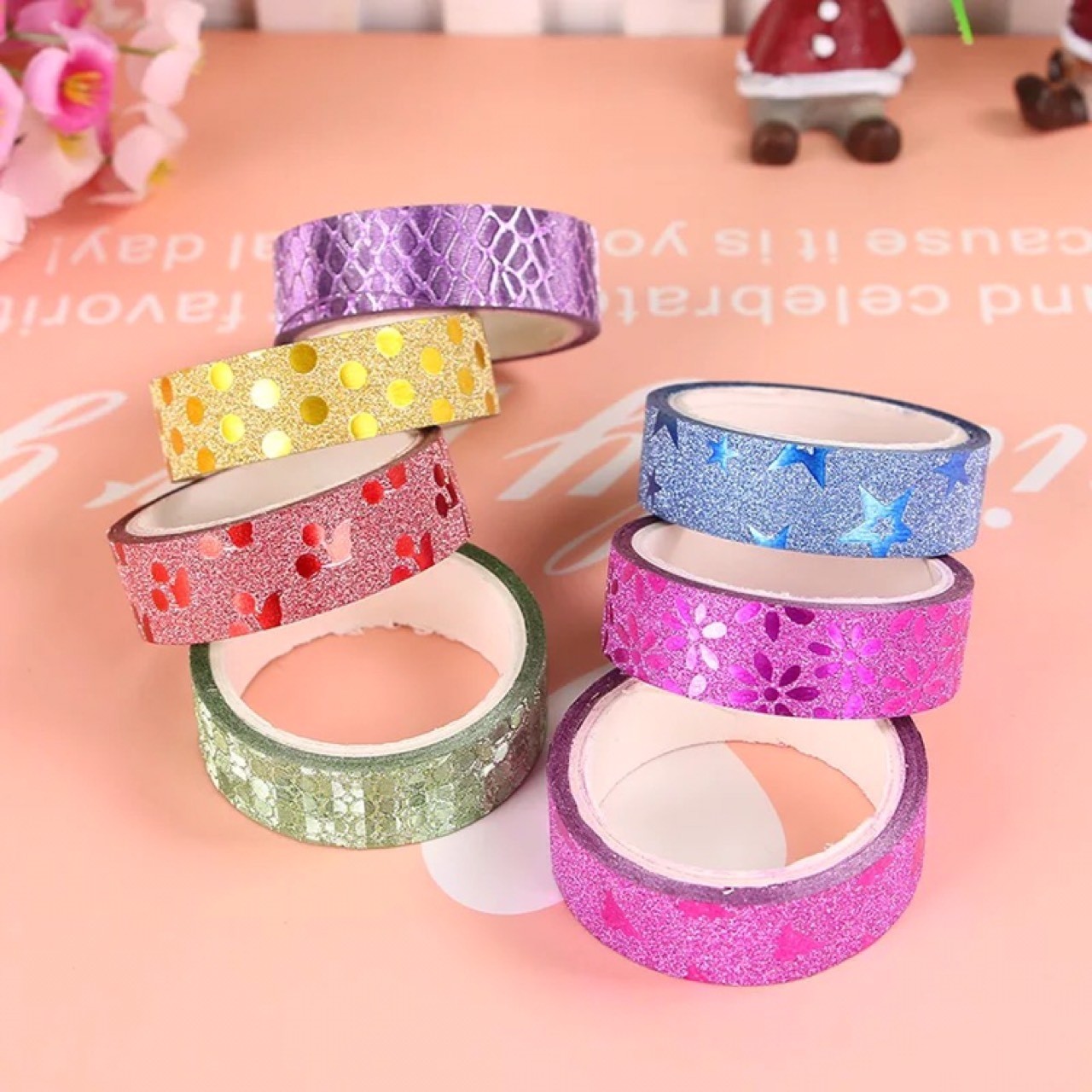 胶带/办公用品/彩色胶带白底实物图