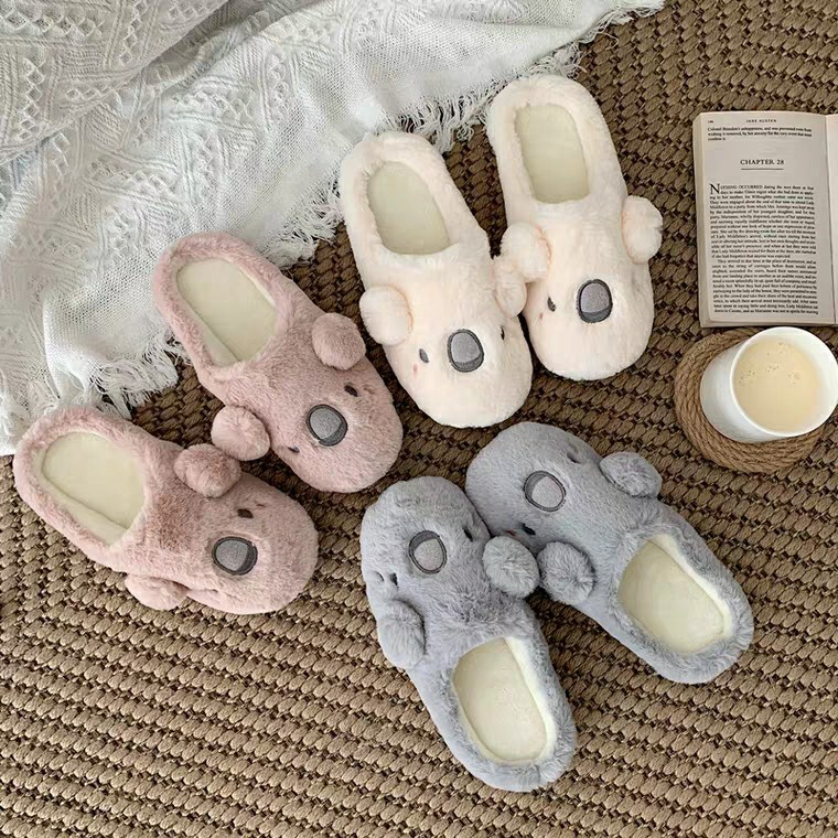 Wholesale winter cotton slippers for women, thick-soled, cute cartoon, indoor warm plush cotton shoes for home use, and postpartum shoes Specification image