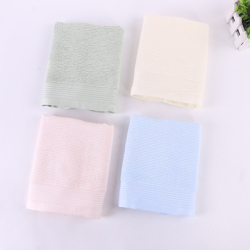 Yiwu quality bamboo fiber towels, plain pleated soft towels, Xiqiu towels detail image 2