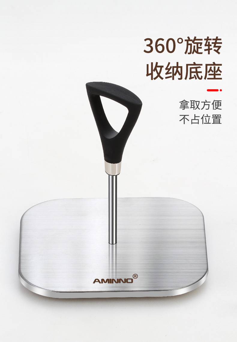 可旋转调味瓶 密封调料罐不锈钢调料瓶 立式7件套装详情图5