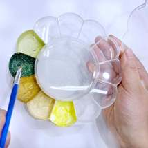 塑料调色盘颜料盒便携水彩水粉学生美术创意折叠