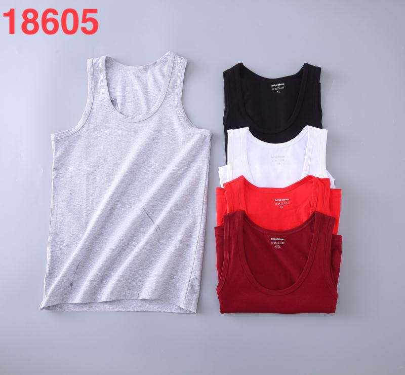 Men's cotton gamodale solid-color vest, wearing style men's elastic cotton vest thumbnail