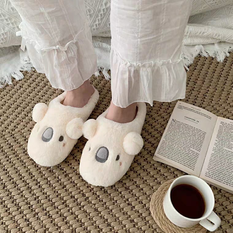 外贸批发冬季棉拖鞋女厚底学生可爱卡通居家用室内保暖毛绒棉鞋月子鞋