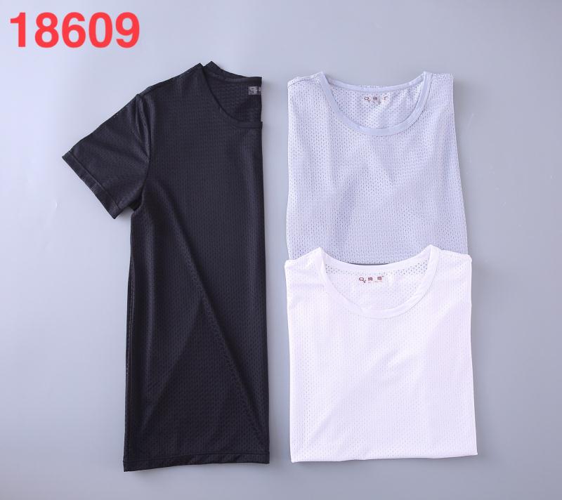 Men's net short sleeve air conditioning vest summer Cool sports home vest for men thumbnail