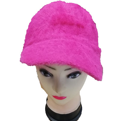 Knitted rabbit hair baseball cap Women's fashion trend rabbit hair woolen warm hat thumbnail