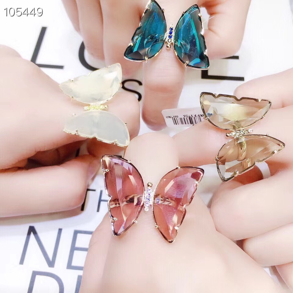 Summer preferred lifelike fully custom zircon butterfly 🦋 ring thumbnail