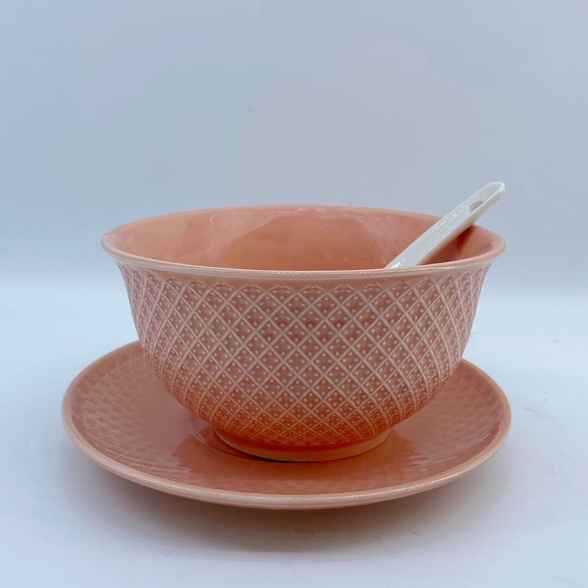 21T-H陶瓷21头红色餐具，每箱4套产品图