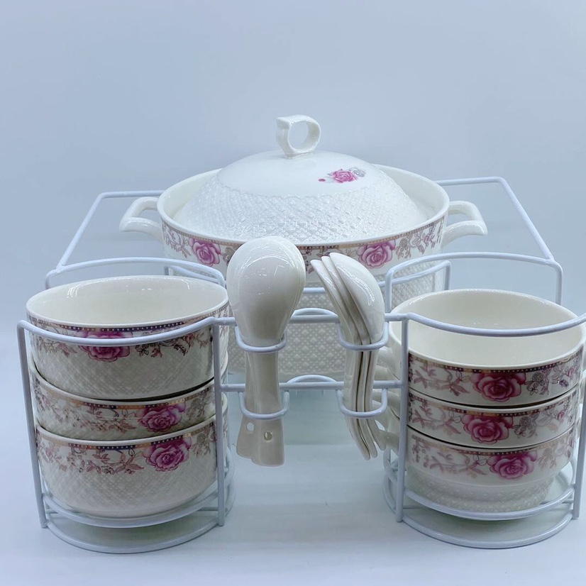 15T-A06 陶瓷15头铁架餐具，每箱4套产品图