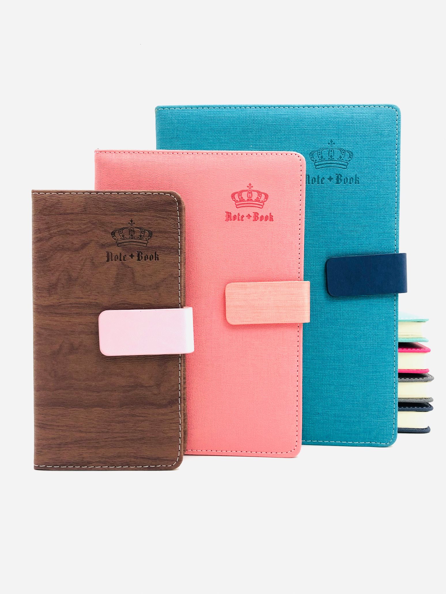 48K business notebook stationery colorful leather with buckle thickened notepad custom LOGO notebook thumbnail