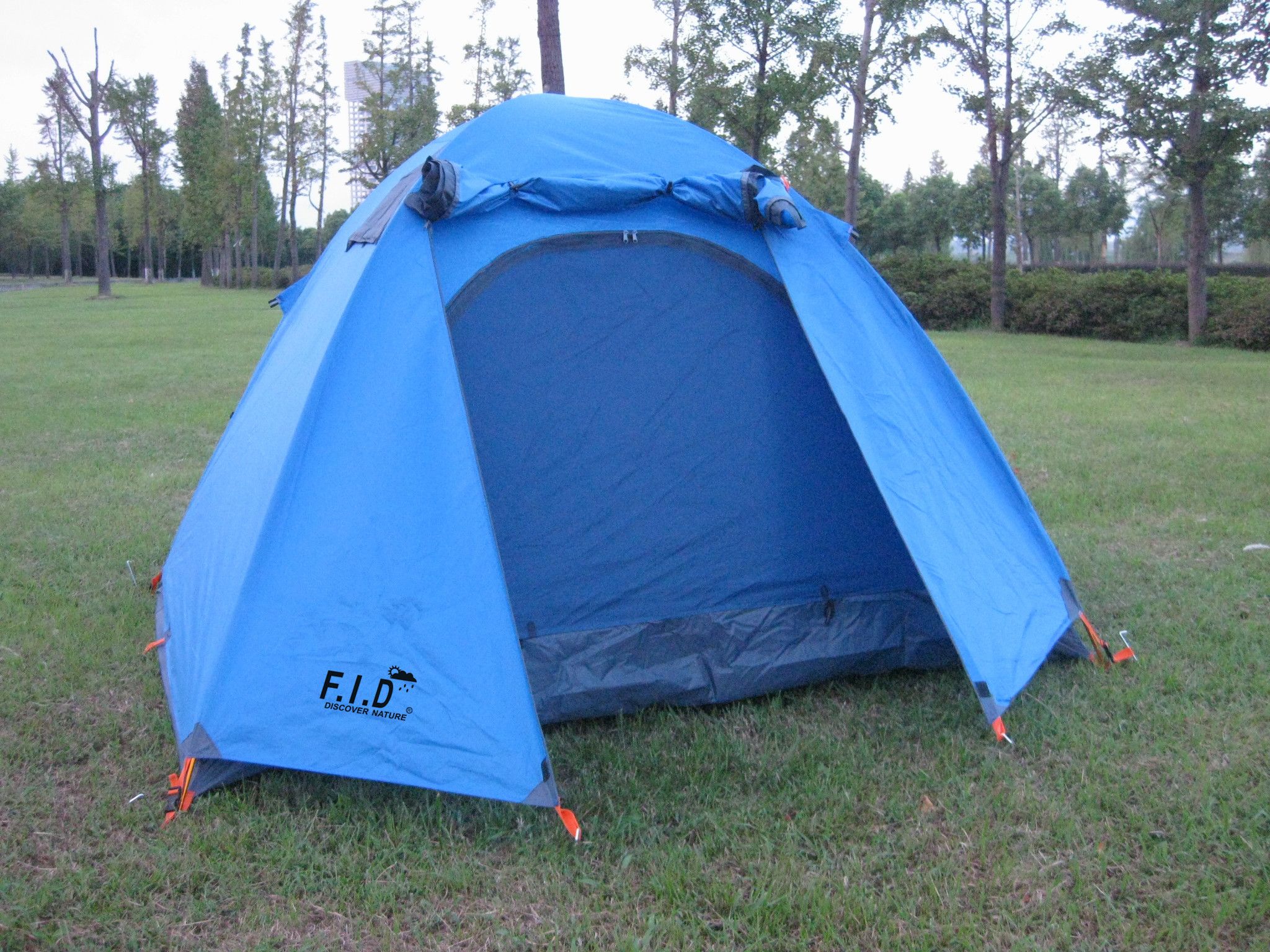 Wholesale outdoor 2-person and 3-person double-layer double-door camping aluminum pole tents for wild catchers, rainproof 3000mm Specification image