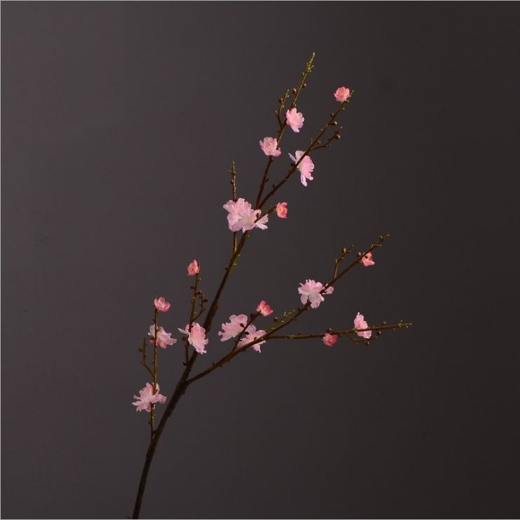 家居饰品仿真花卉装饰批发 客厅餐桌插花花艺摆设品 粉色仿真桃花