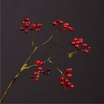 European rural retro home decoration flower simulation flower wholesale Christmas decoration red berries short branches simulation blueberries