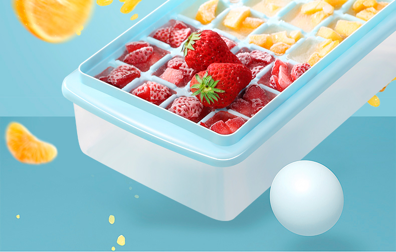 义乌好货 冰格制冰盒77格带盖家用冰箱冻冰神器制冰速冻器详情图2