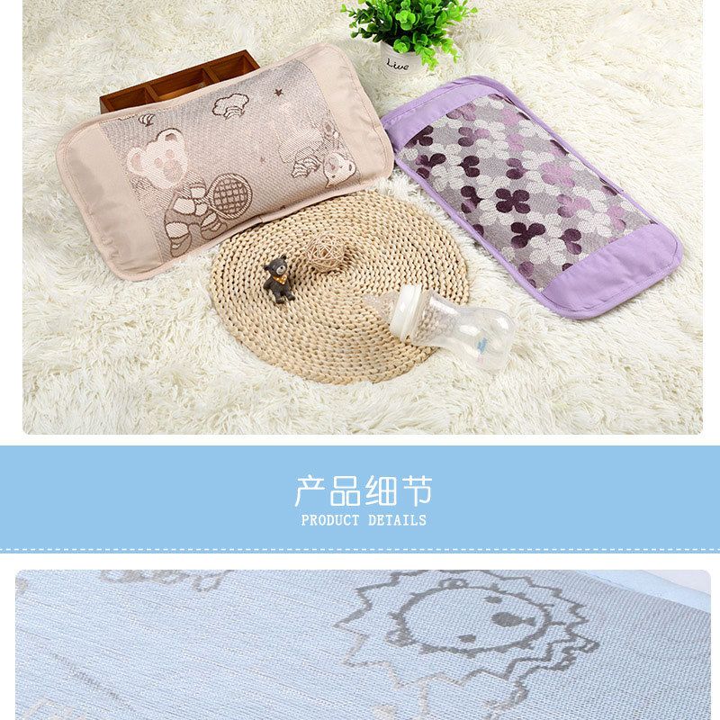 夏季婴儿冰丝枕油柑叶清凉儿童卡通枕头 婴儿用品详情图10