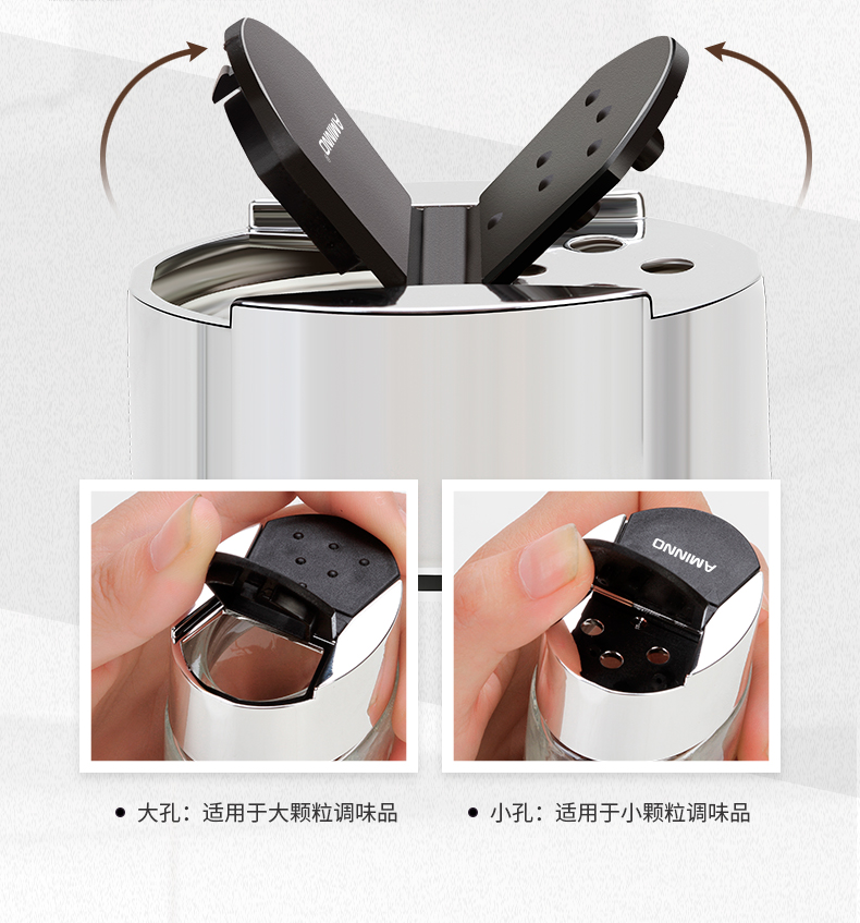 义乌好货 厨房用品玻璃调味瓶套装 创意调料罐调料盒餐桌2件套详情图4
