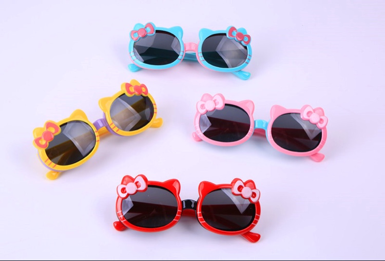 儿童太阳镜韩版蝴蝶结女宝宝偏光墨镜个性女童防紫外线翻盖眼镜潮3427细节图