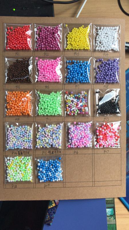 马卡龙史莱姆各种尺寸彩色小泡沫粒粉色泡沫粒小颗粒礼盒装饰玩具填充物产品图