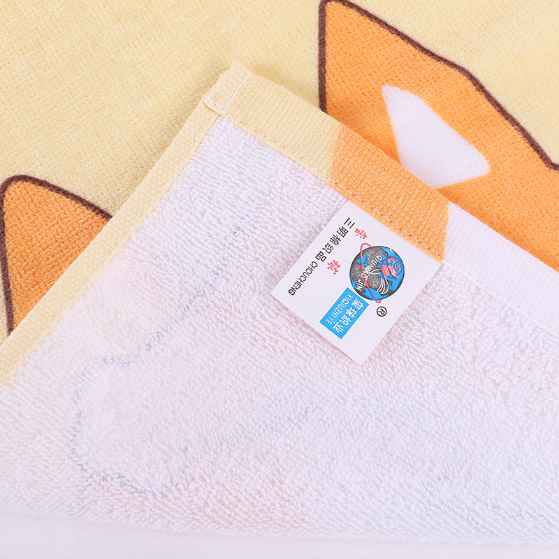Pure cotton cut-down children's towel, printed digital baby, children's towel, seal ball towel detail image 4