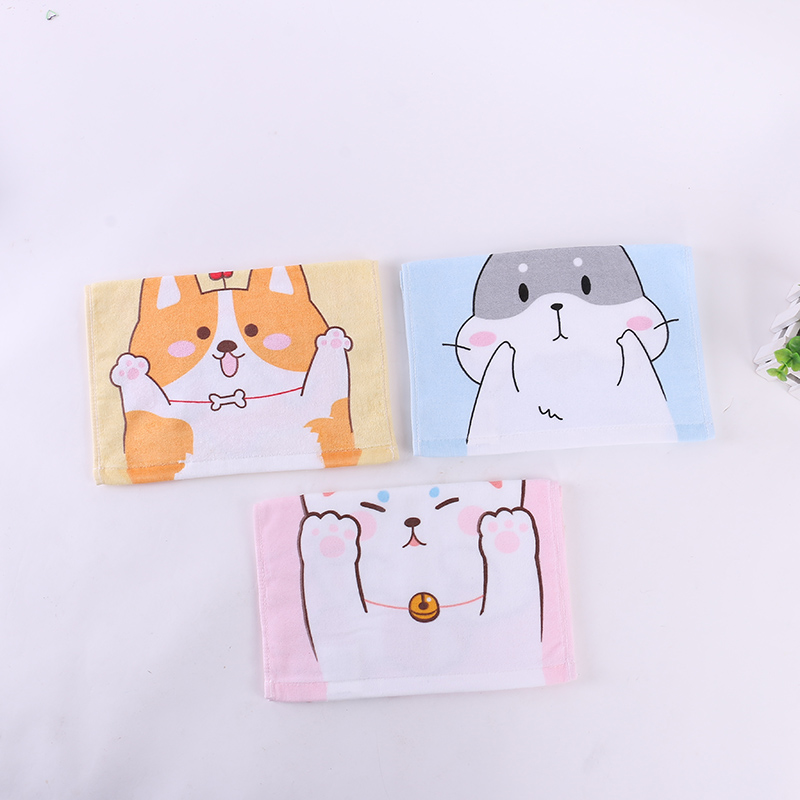 Pure cotton cut-down children's towel, printed digital baby, children's towel, seal ball towel detail image 2