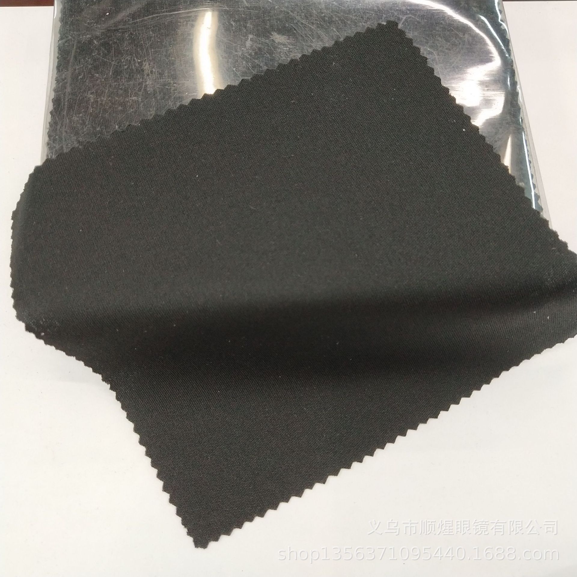 实体厂家现货供应针三全黑眼镜布超细纤维布常规现货可定制
