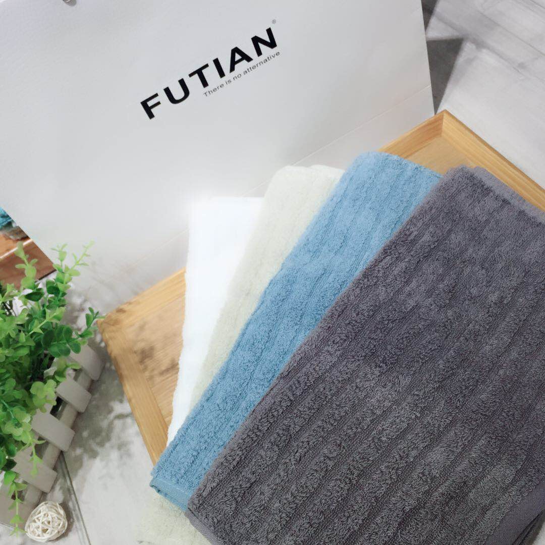 Set of Pure Cotton Towels Folded Neatly