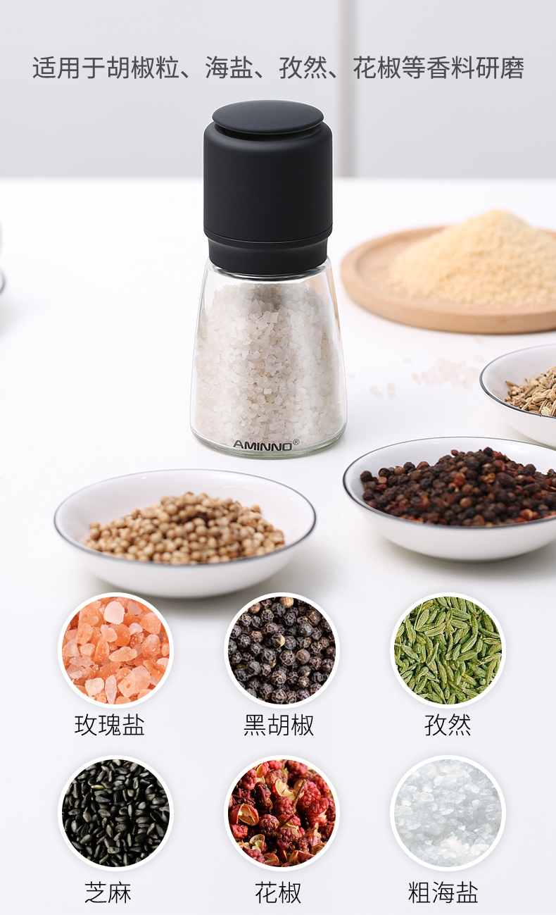 义乌好货 手动胡椒研磨器陶瓷芯黑胡椒花椒烧烤用品厨房小工具详情图4