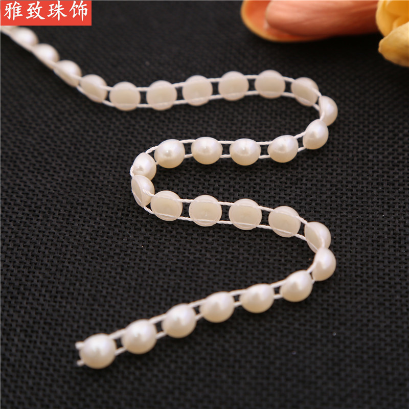 10Mm Semi-Circle Double Wire Bead Abs Imitation Pearl Jewelry Accessories Dress Accessories Wedding Accessories undefined
